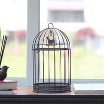 새장화분 철제화분받침대 캔들보관 식물키우기 플랜트스탠드 홈가드닝 미니정원, 아이보리