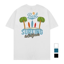 더팀 베스트서핑 남여공용 빅사이즈 S~4XL 20수 반팔 프린트 티셔츠 (3컬러)