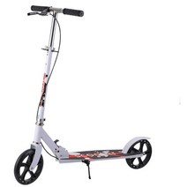 두발킥보드 퀵보드 취미 kick board scooter 킥 스쿠터 접이식 야외 성인 스쿠터 젊은이 두 바퀴 큰 바퀴 발 스쿠터 도시 핸드 브레이크 스쿠터 자전거, 하얀, G화이트와이드핸드브레이크