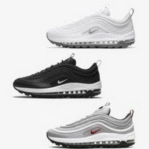 나이키 에어맥스97G 골프화 트리플화이트 검흰 실버불렛