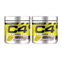 Cellucor 2개 C4 부스터 오리지널 헬스 프리워크아웃 스트로베리 마르가리타 30 서빙 195 g, 195g