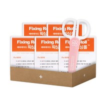 잘라쓰는 에버레이드 픽싱롤 기획세트 (부직반창고) 5cm * 10m x 5개+ 반창고닷컴 안전가위 1개, 픽싱롤+안전가위 기획세트