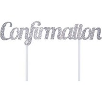 Creative Converting Communion Glitter Cake Topper 4.5” x 7” Silver 335587, 1