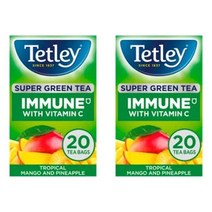 태틀리 슈퍼 그린티 트로피칼 망고 파인애플 20티백x2팩