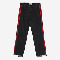 DENIM PROJECT 배색 패치장식 언발 팬츠 ATPA7C407BK