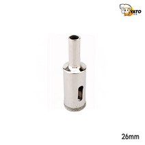 야토 다이아몬드 코팅 세라믹 유리 타일 홀쏘 홀쇼 홀커터 코아드릴비트 3-70mm, YT-GL26mm