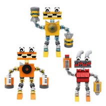 MOC-마이 싱잉 몬스터 Wubbox 빌딩 블록 모델 공포 만화 음악, 3 세트 248PCS