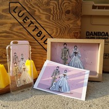 일러스트초상화 커플 반려견 가족 그림선물 셀프청첩장 퇴직 효도선물 액자 핸드폰케이스, 엽서세트