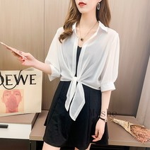 [Myshe]여성 여름 패션 볼레로 가디건 쉬폰 가디건 M4 51661228