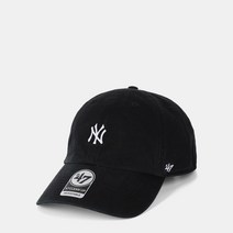 47브랜드 남녀공용 클린업 NY양키즈 캡모자 블랙 B-BSRNR17GWS-BK