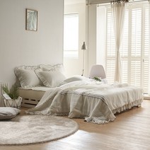 새솜 은은한 천연 뱀부 라인 레이스 여름이불 세트 이불