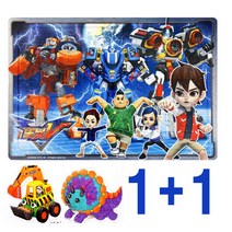 (1+1) 또봇 V 8절-2 63조각 +기초직소퍼즐 판퍼즐, 63개, 1개