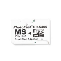 Mingjin 마이크로 SD TF-메모리 스틱 MS Pro Duo PSP 카드 듀얼 2 슬롯 어댑터 화이트