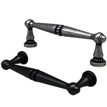인라이프 모자이크 2구 가구손잡이 후면고정 볼트간격 96mm, 블랙 P96mm