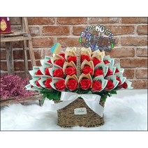 [토퍼증정]수플라워앤가든 60송이 돈꽃바구니