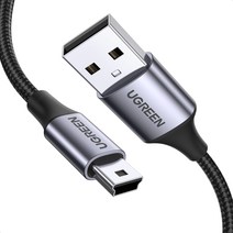 UGREEN USB miniB 케이블 미니 USB 타입 b 충전 USB 케이블 고내구성 나일론 뜨개질 디지털 카메라 PS3 컨트롤러 드라이브 레코더 HDD GPS 등에 대응