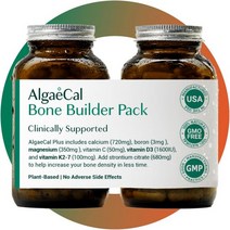 ALGAECAL - Bone Builder Pack for Bone Density Calcium Supplement & Strontium for Women & Men with Vi, 1 Month