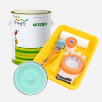 삼화페인트 아이생각 친환경 수성내부프로 4L + 도구세트, 하와이안