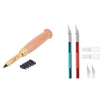 목공기계 부품6 팁 크기 1.5mm 2mm 2.5mm 3mm 3.5mm 4mm 나사 구멍 펀치 자동 가죽 도구 가죽 조각, 01 장미 빛 레드