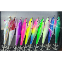 (보경샵) 수평에기 10종세트 빅히트 피싱 야광 한치 쭈꾸미 갑오징어 무늬오징어 농어 쏘가리 루어낚시 바다낚시 스몰에기 휴대용 프리미엄, 스몰 수평에기세트 2P