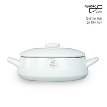 후지호로 엘레강스 IH 인덕션 겸용 화이트 법랑 24cm 전골 냄비
