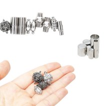 액세서리부자재 클래습 목걸이 팔찌 자석마감, B08 스톤볼 자석 12mm 검정_1set