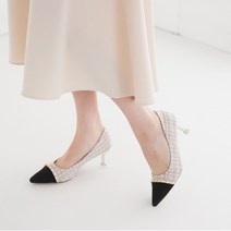 트위드 스텔레토힐 구두 굽6cm