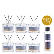 레이나퍼퓸 공병6개+리필150mlx10+스틱10세트+선물박스, 1개, 투명화분병6개/페퍼민트10개