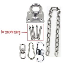 실내 옥외 가정 안뜰 마당을 위한 해먹 의자 걸이 스윙 하드웨어 장비 사슬 그네 스테인리스, Concrete ceiling B