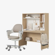 한샘 티오 그로우 전면책상 일반형 4단 120x60cm+링고S 고정중심봉DIY발받침, 책상_내추럴오크+그린_의자_핑크(Q)