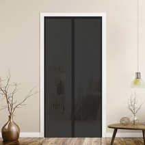 설치가 편리한 찍찍이 부착형 프리미엄 출입문용 블랙자석 모기장 100 x 210cm, 쿠팡 본상품선택