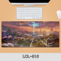 게이밍 장패드 롤 LOL 디자인 마우스 패드 79종 시리즈 리그 오브 레전드 장패드 3-4mm 두께, LOL-316, 800*300*3mm