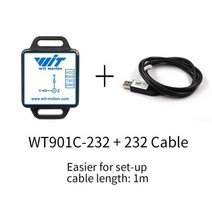 WitMotion-WT901C 9 축 진동 경사계 MPU9250 고 안정성 가속 + 자이로 각도 (XY 0.05 ° 정확도) 디지털, 11 WT901CRS232DataCable