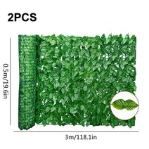 화단 경계 펜스문 밭 울타리 텃밭 분리대 조립식 옥상 미니 원목 펜스 인공 프라이버시 잎 벽 조경 아이비 정원 패널 야외 정원 뒤뜰 발코니 개인 정보 보호 스크린, 0.5x6m
