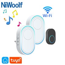 무선 초인종 433mhz home welcome doorbell Intelligent button or 38 sound tuya smart wifi door bell chime s, f, 우리 플러그