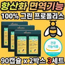 프리미엄 브라질 그린 초록 프로폴리스 플로폴리스 프로폴리 폴리폴리스 폴라폴리스 비프로폴리스 프로플러스 플라보노이드 벌꿀 벌질 꿀벌 항산화 작용 에도움 면역 기능 세포분열 선물 추천, 90캡슐x2박스 - 3세트