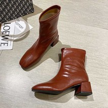 멋쟁이 여성 구두 앵클 부츠 커리우먼 캐주얼 스타일