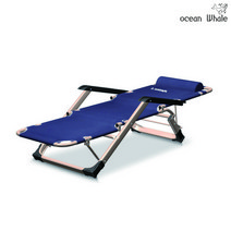 오션웨일 모던 접이식 침대의자 간이의자, 네이비