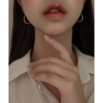 C_Ring Drop Earring 드롭 링 귀걸이 미니 볼드 무지 이어링