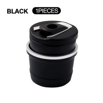 벤츠트럭부품car logo led 조명 재떨이 with lid item storage, 검은색, mg의 경우