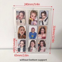 아이브포카 앨범 인형 케이팝 사진 카드 홀더 아크릴 프레임 마그네틱 CD 아이돌 디스플레이 스탠드 룸 장식, [01] as picture show, [10] S10 without support
