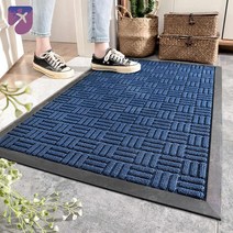 입구 대형 방지 매트 현관 미끄럼 업소용 출입문, 60X90cm【두꺼운 고무창으로 미끄럼방지성 좋음】, 방언-블루