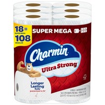 Charmin 울트라 스트롱 화장지 메가 롤 4개 당 242장, 6 Count (Pack of 3)