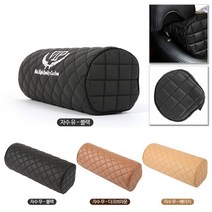 VIP 목쿠션 더K9 K5DL3 더뉴 올뉴K5 K7프리미어 올뉴K7 리무진엠보 메모리폼 가죽 헤드쿠션, 1개, 목쿠션_자수(무)_다크브라운