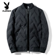 플레이보이 다운 자켓 남성용 경량 패딩 숏재킷