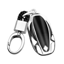 Ontto TPU 키 커버 테슬라 모델 3 케이스 홀더 재킷 쉘 스킨 박스 키체인 키리스 엔트리 smart 원격 키케이스 실버 가성비 추천 미국직구, Silver