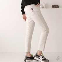 따듯한 겨울 여성 밴딩 패딩 팬츠 9부 일자 솜바지 아웃도어 마약바지