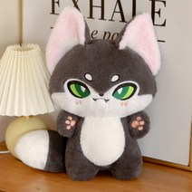 여우인형 여우쿠션 동물애착인형 애착동물쿠션, 그레이