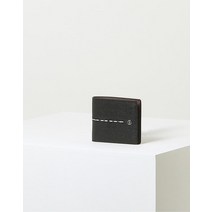21FW [populet]블랙 라인배색 소가죽 반지갑 WBWA1F806BK