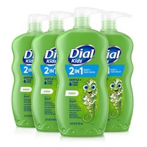 Dial 다이알 2 in 1 아동용 헤어&바디워시 709ml 4개입 메론향 253188, Melon